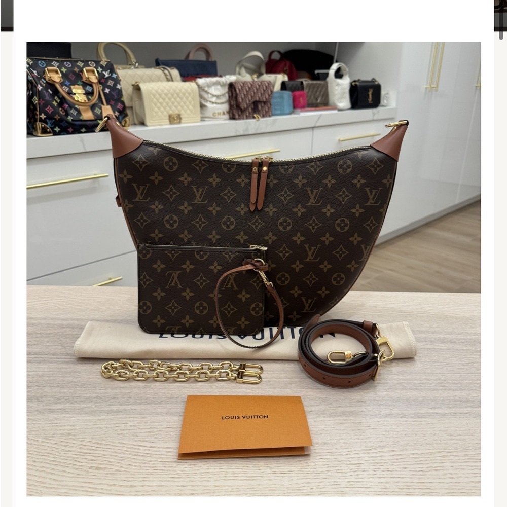 Louis Vuitton Monogram Canvas Loop Hobo Bag Purse